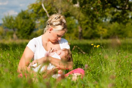 Mother breastfeeding her baby