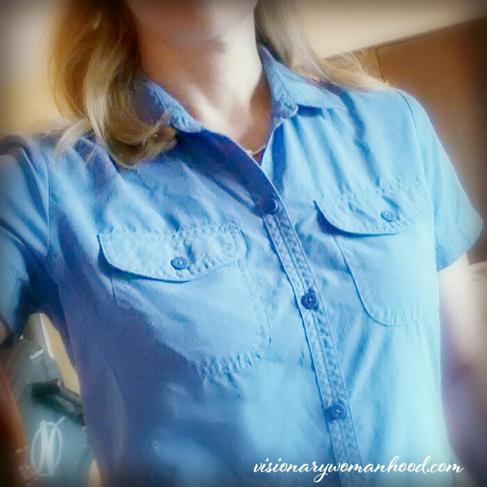 blue short sleeve